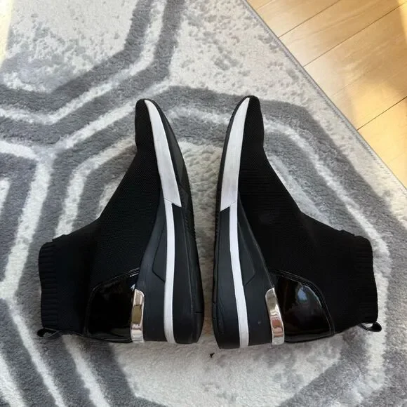 Michael Michael Kors Skyler Stretch-Knit Sock Sneaker in Black 9 - Picture 6 of 13